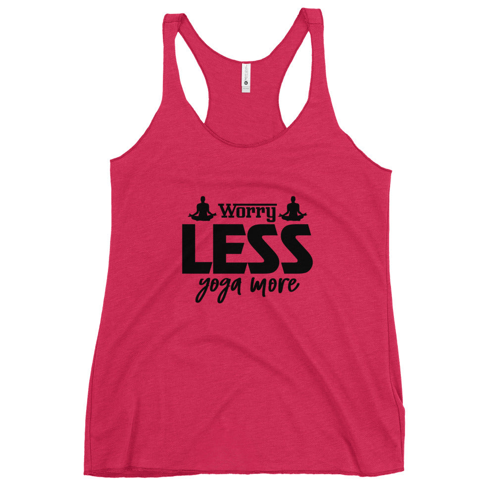 WORRY LESS YOGA MORE - Women's Racerback Tank