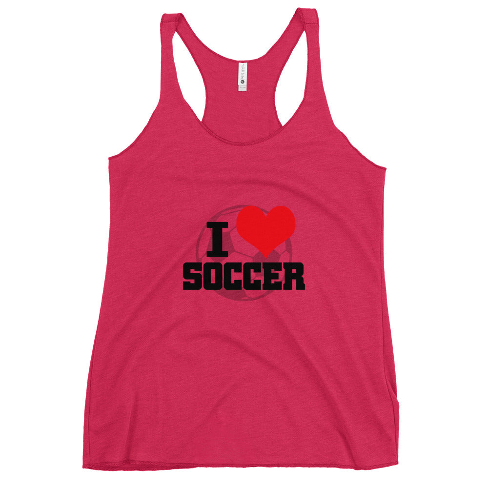I LOVE SOCCER - Women's Racerback Tank