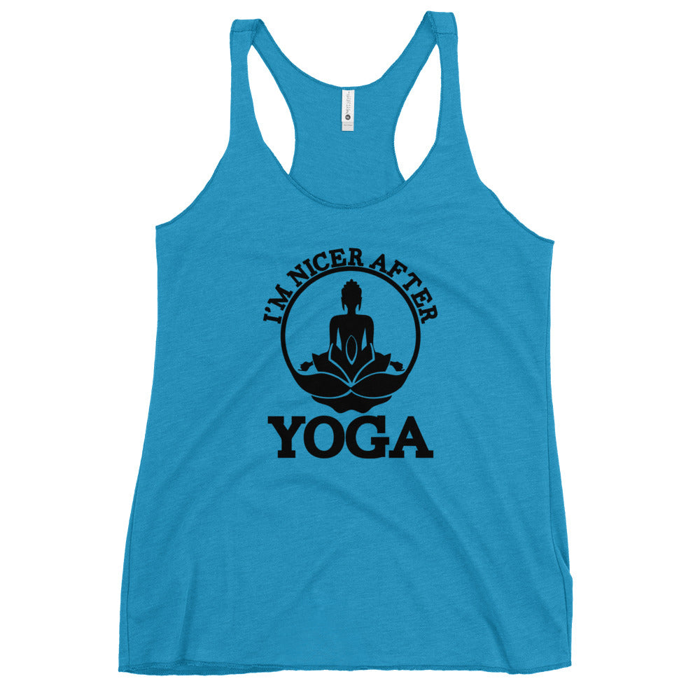 I'M NICER AFTER YOGA - Women's Racerback Tank