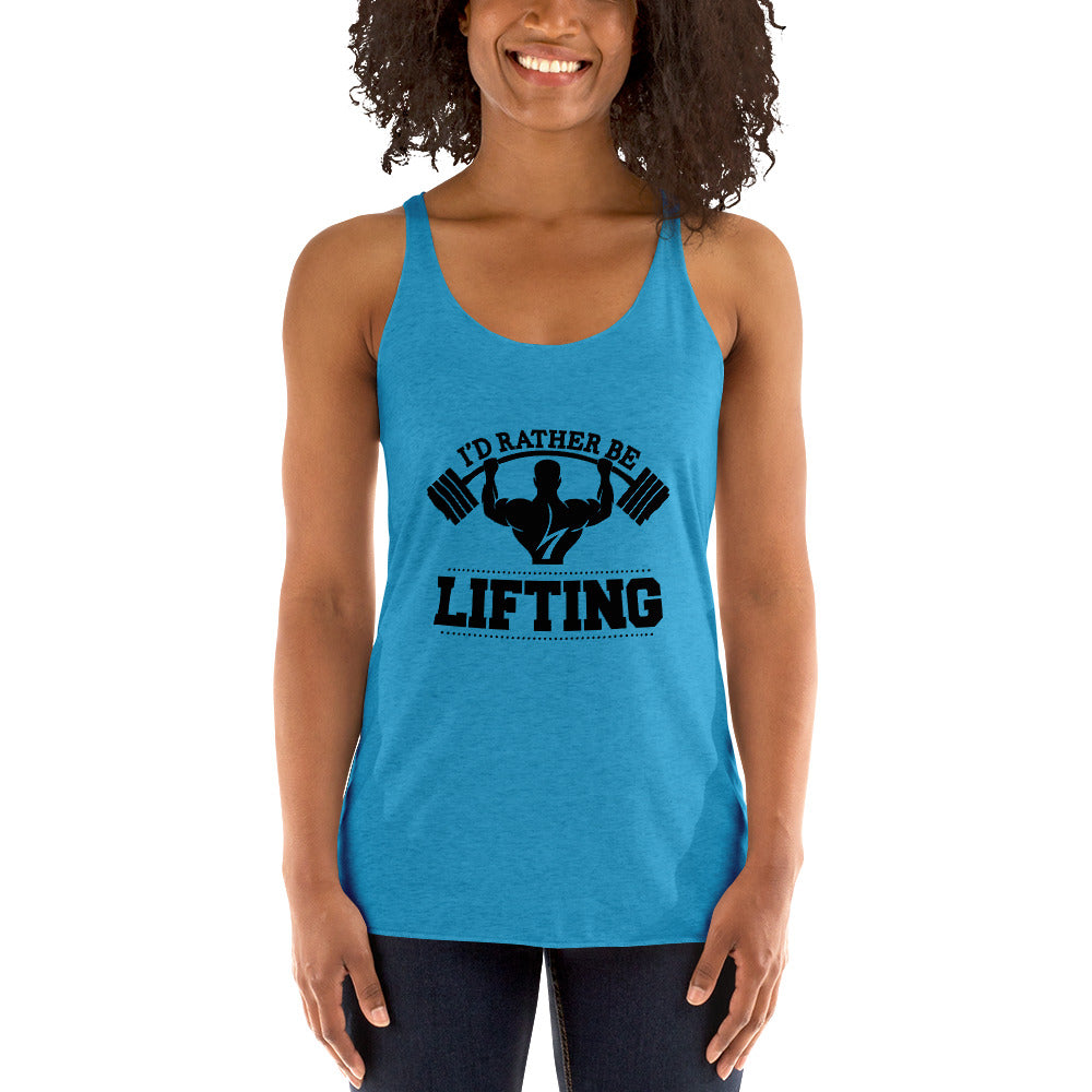 I'D RATHER BE LIFTING - Women's Racerback Tank