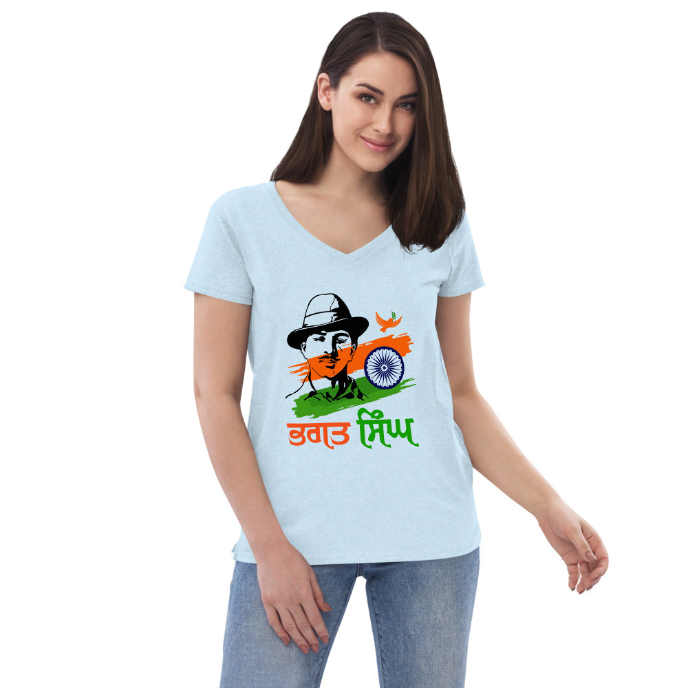 BHAGAT SINGH - Womenâ€™s recycled v-neck t-shirt