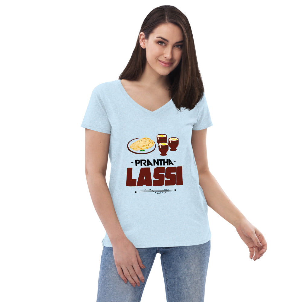 PRANTHA LASSI - Women’s recycled v-neck t-shirt