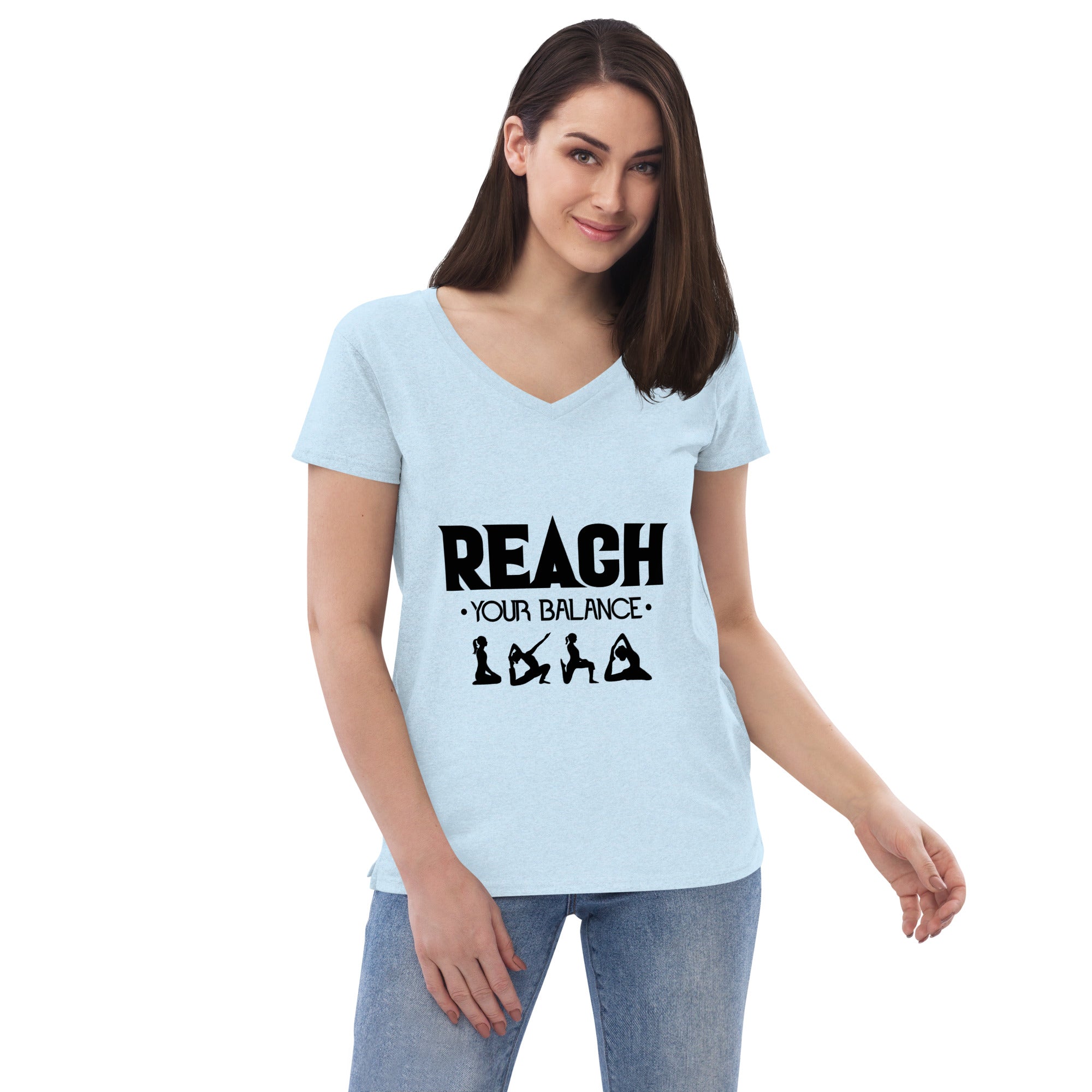 REACH YOUR BALANCE - Women’s recycled v-neck t-shirt