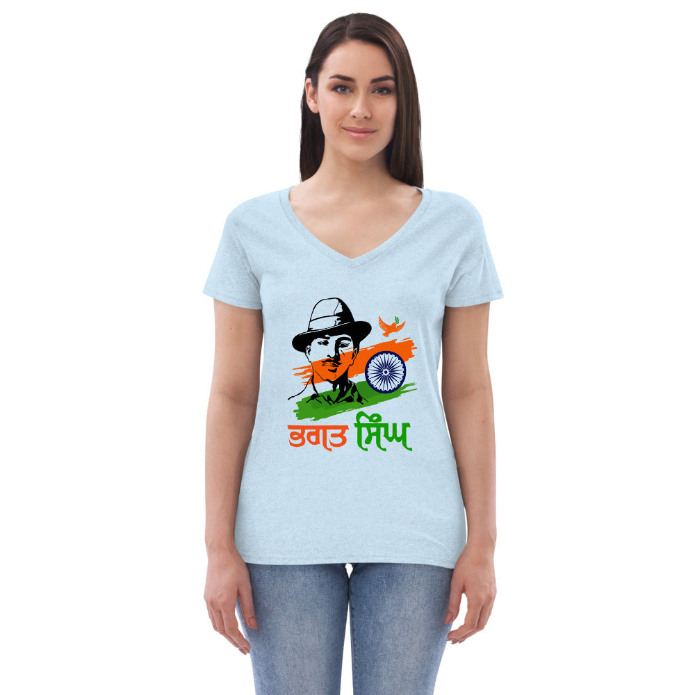 BHAGAT SINGH - Womenâ€™s recycled v-neck t-shirt