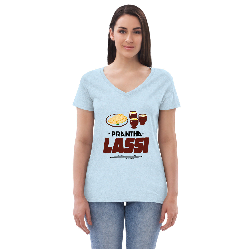 PRANTHA LASSI - Women’s recycled v-neck t-shirt