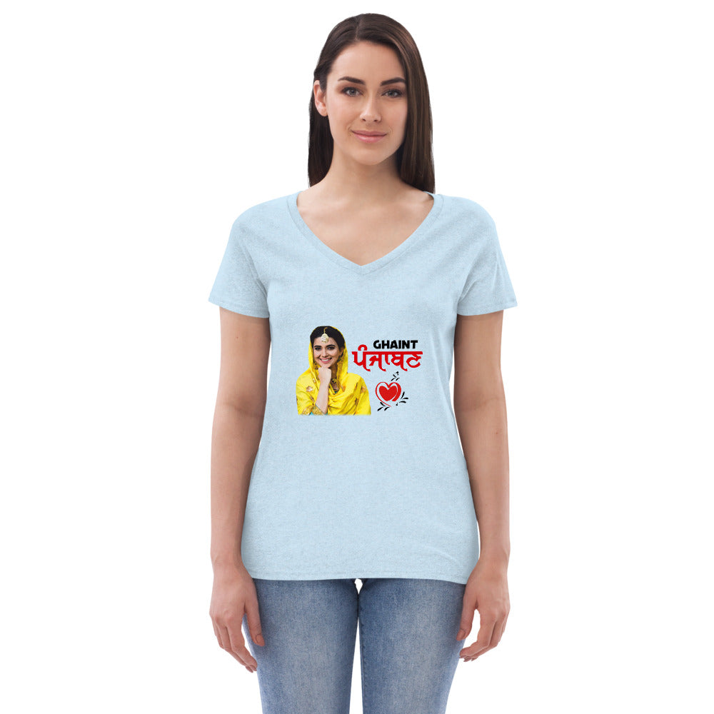 GHAINT PUNJABAN - Women’s recycled v-neck t-shirt