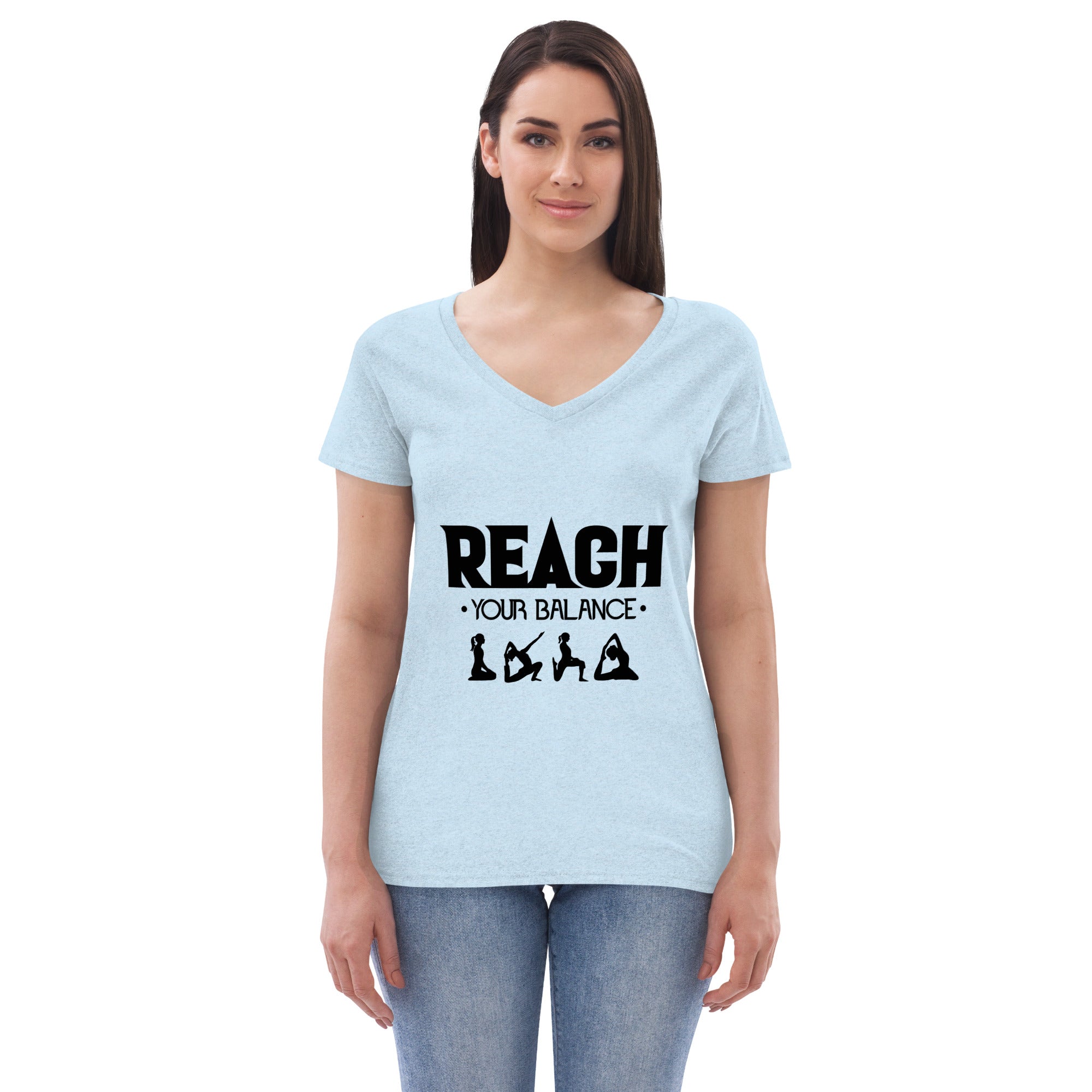 REACH YOUR BALANCE - Women’s recycled v-neck t-shirt