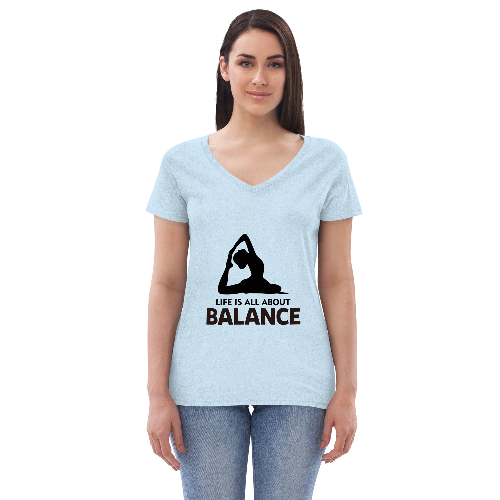 LIFE IS ALL ABOUT BALANCE - Women’s recycled v-neck t-shirt