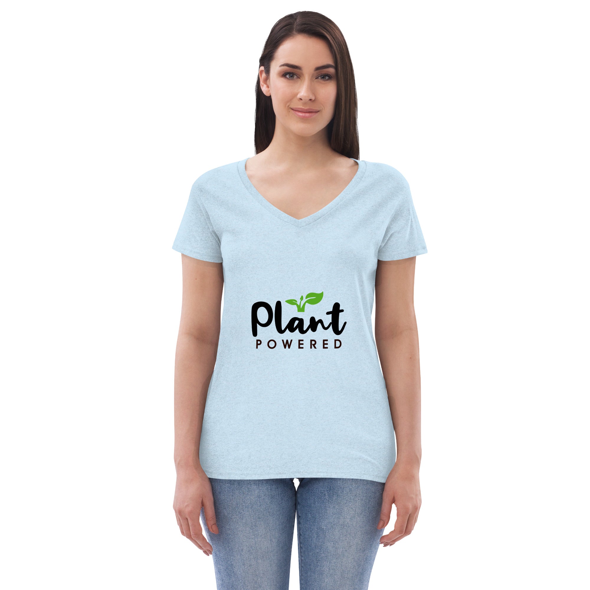 PLANT POWERED - Women’s recycled v-neck t-shirt