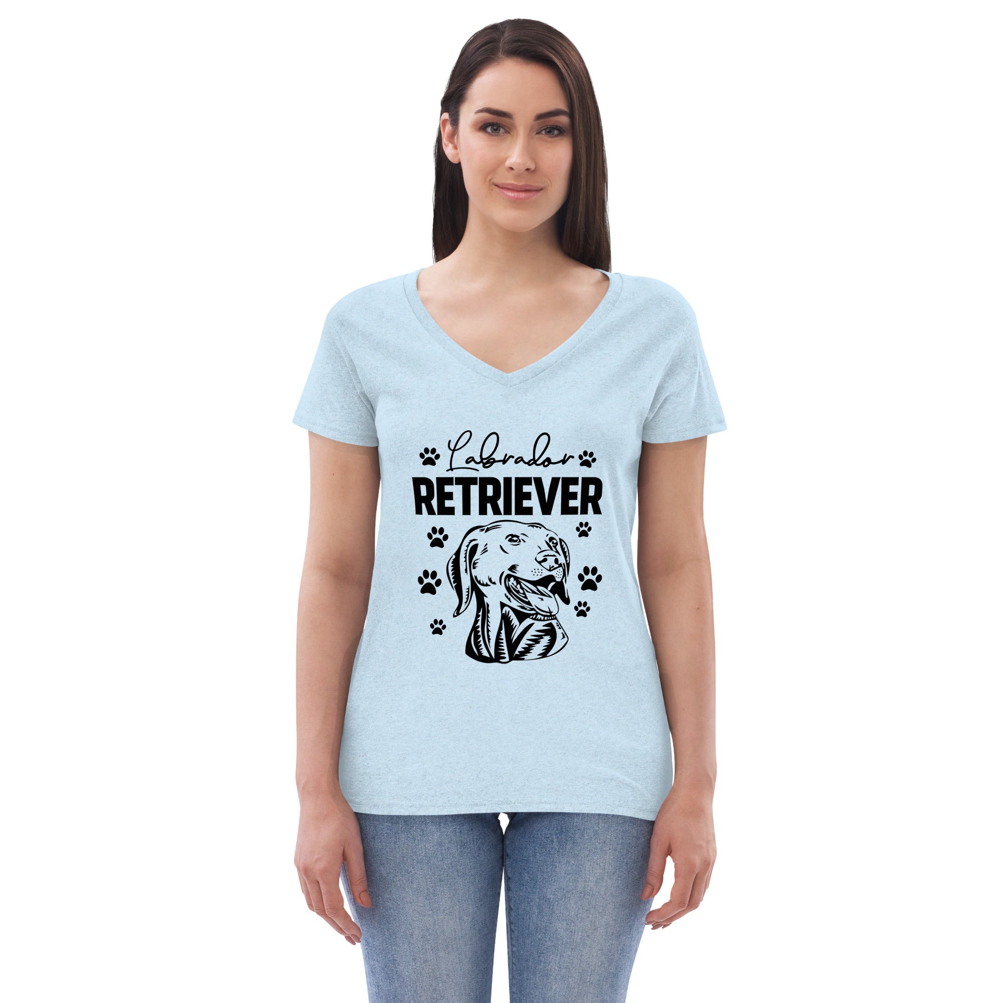 LABRADOR RETRIEVER - Women’s recycled v-neck t-shirt