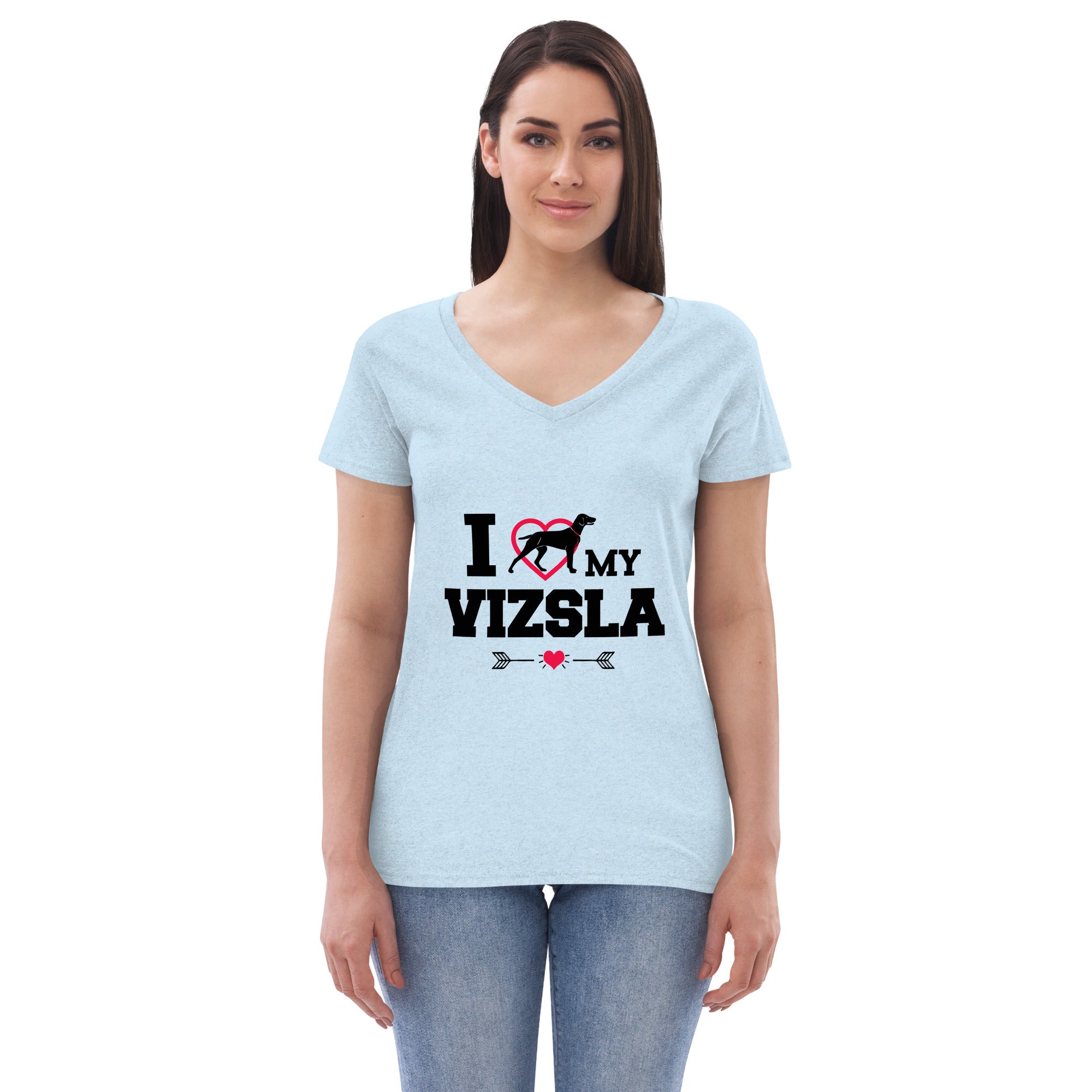 I LOVE MY VIZSLA - Women’s recycled v-neck t-shirt