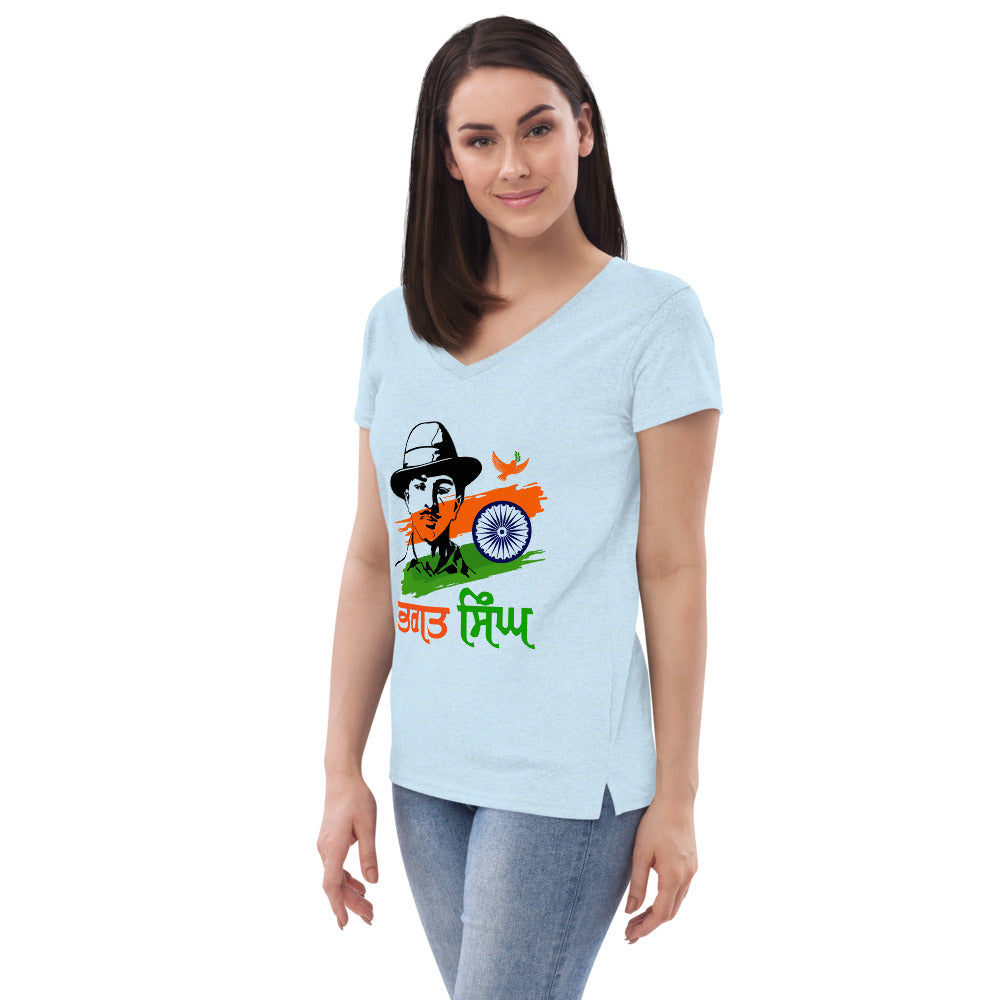 BHAGAT SINGH - Womenâ€™s recycled v-neck t-shirt