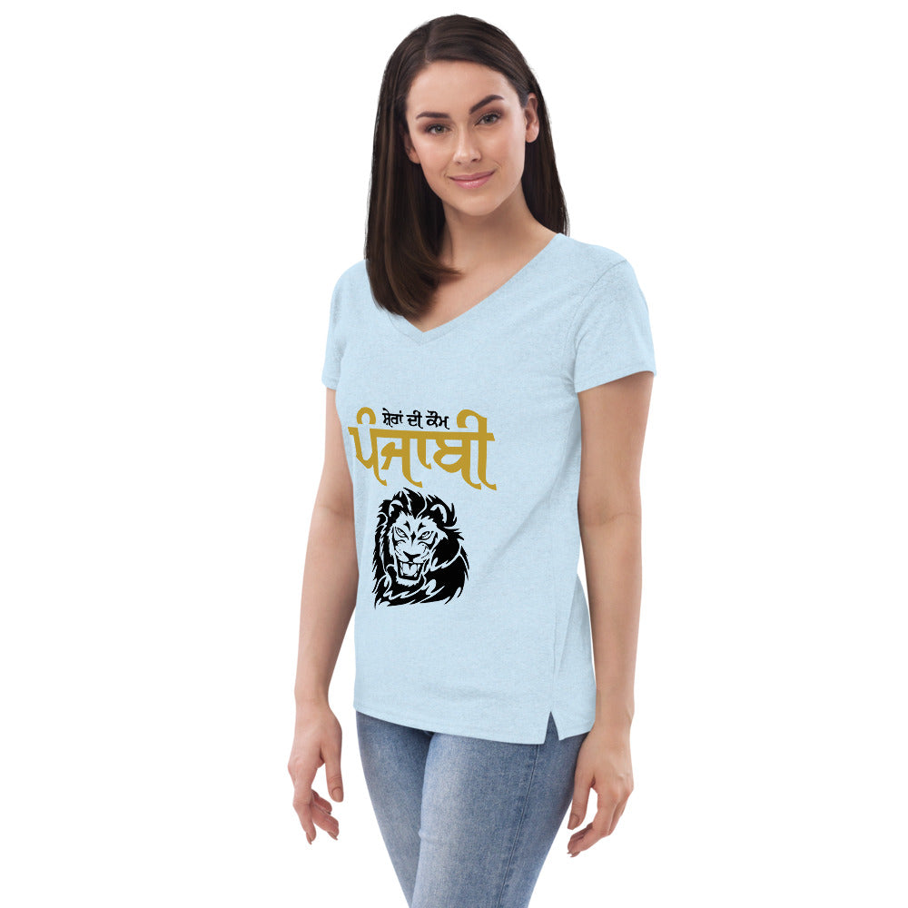 SHERA DI KAUM PUNJABI - Women’s recycled v-neck t-shirt