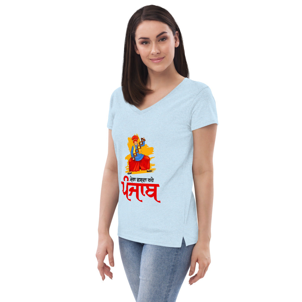 MERA VASDA RAHE PUNJAB - Women’s recycled v-neck t-shirt