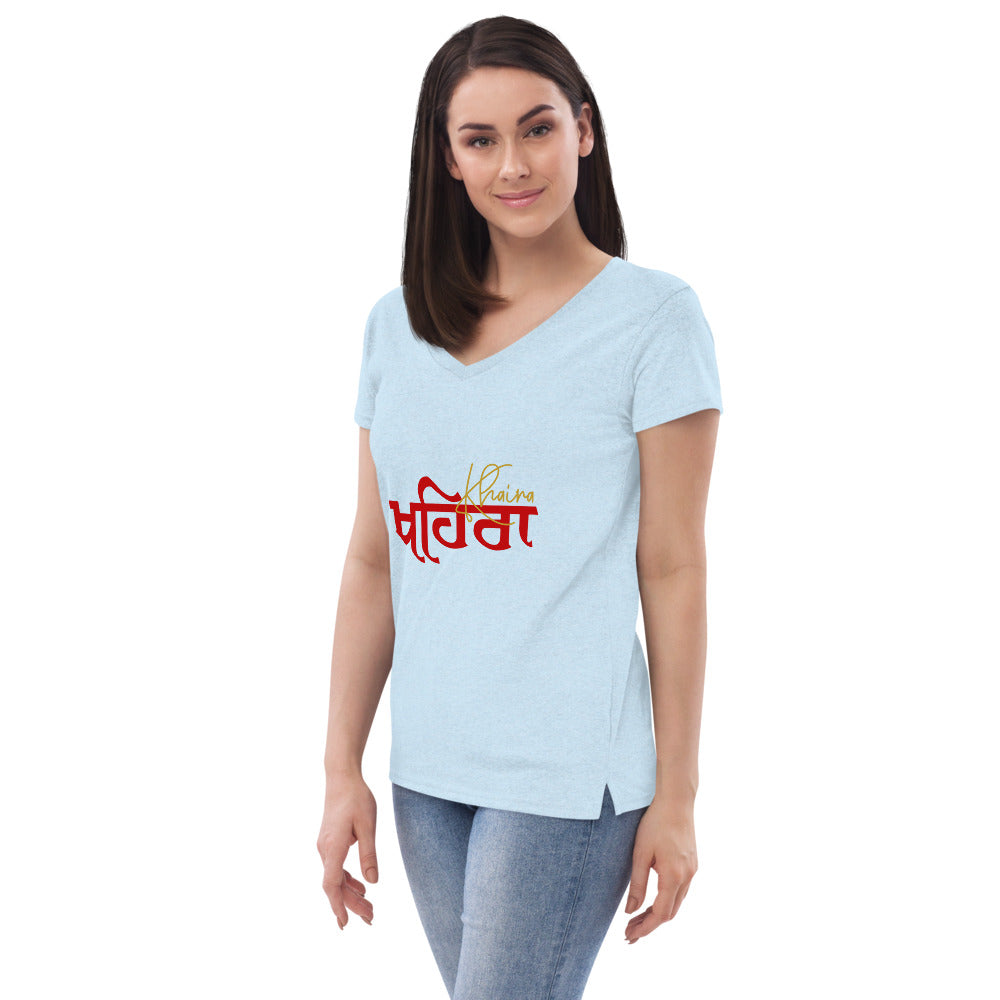 KHAIRA - Women’s recycled v-neck t-shirt