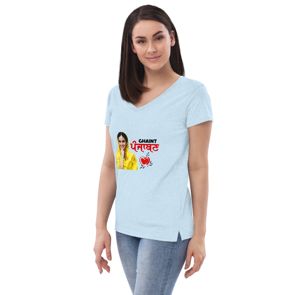 GHAINT PUNJABAN - Women’s recycled v-neck t-shirt