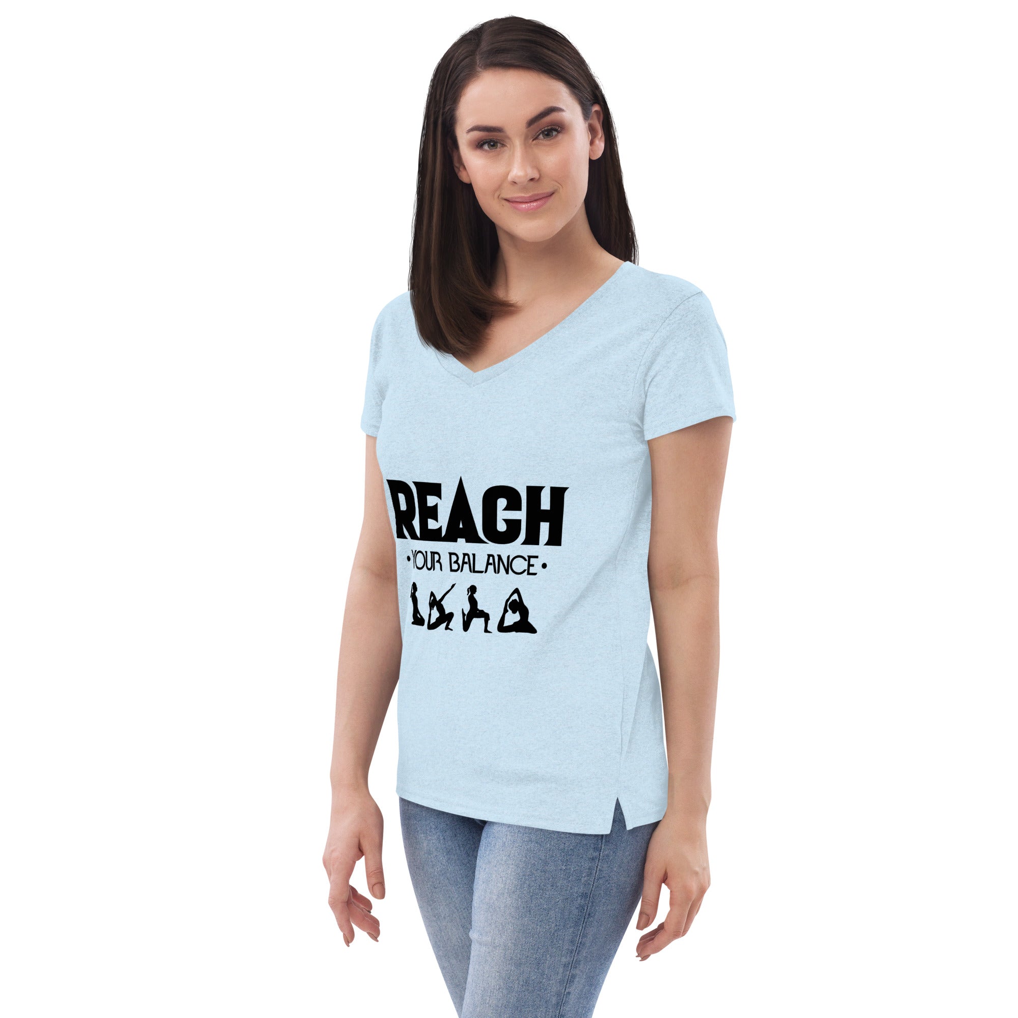 REACH YOUR BALANCE - Women’s recycled v-neck t-shirt