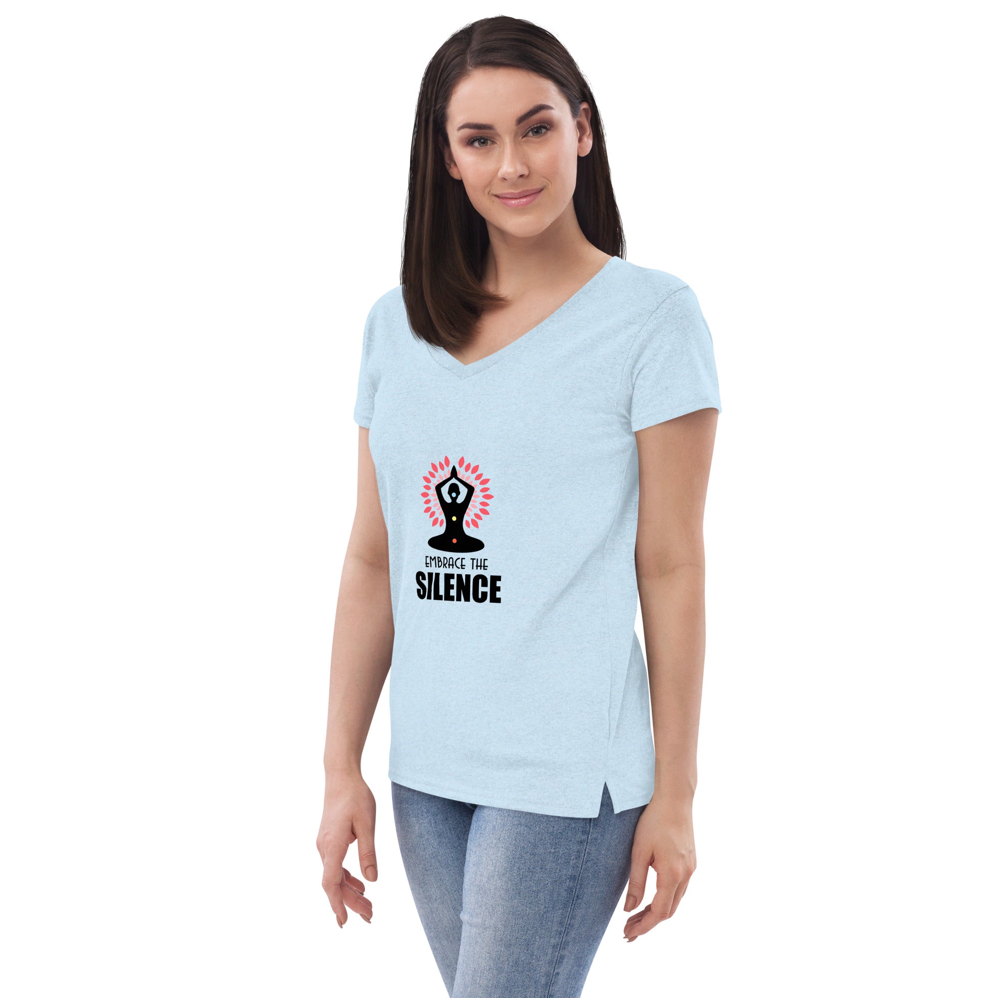 EMBRACE THE SILENCE - Women’s recycled v-neck t-shirt