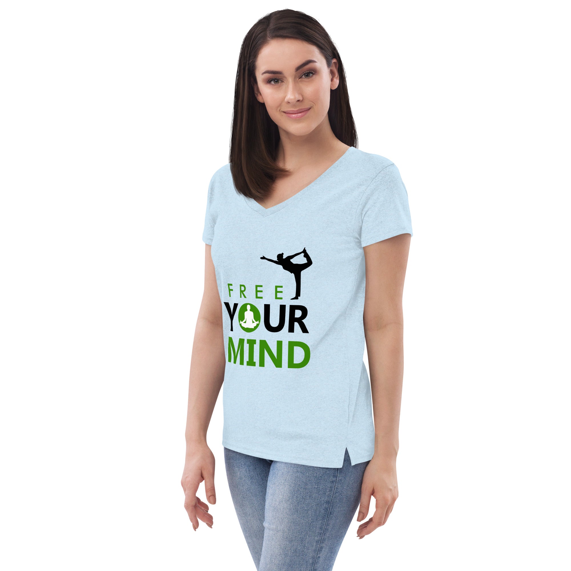 FREE YOUR MIND - Women’s recycled v-neck t-shirt