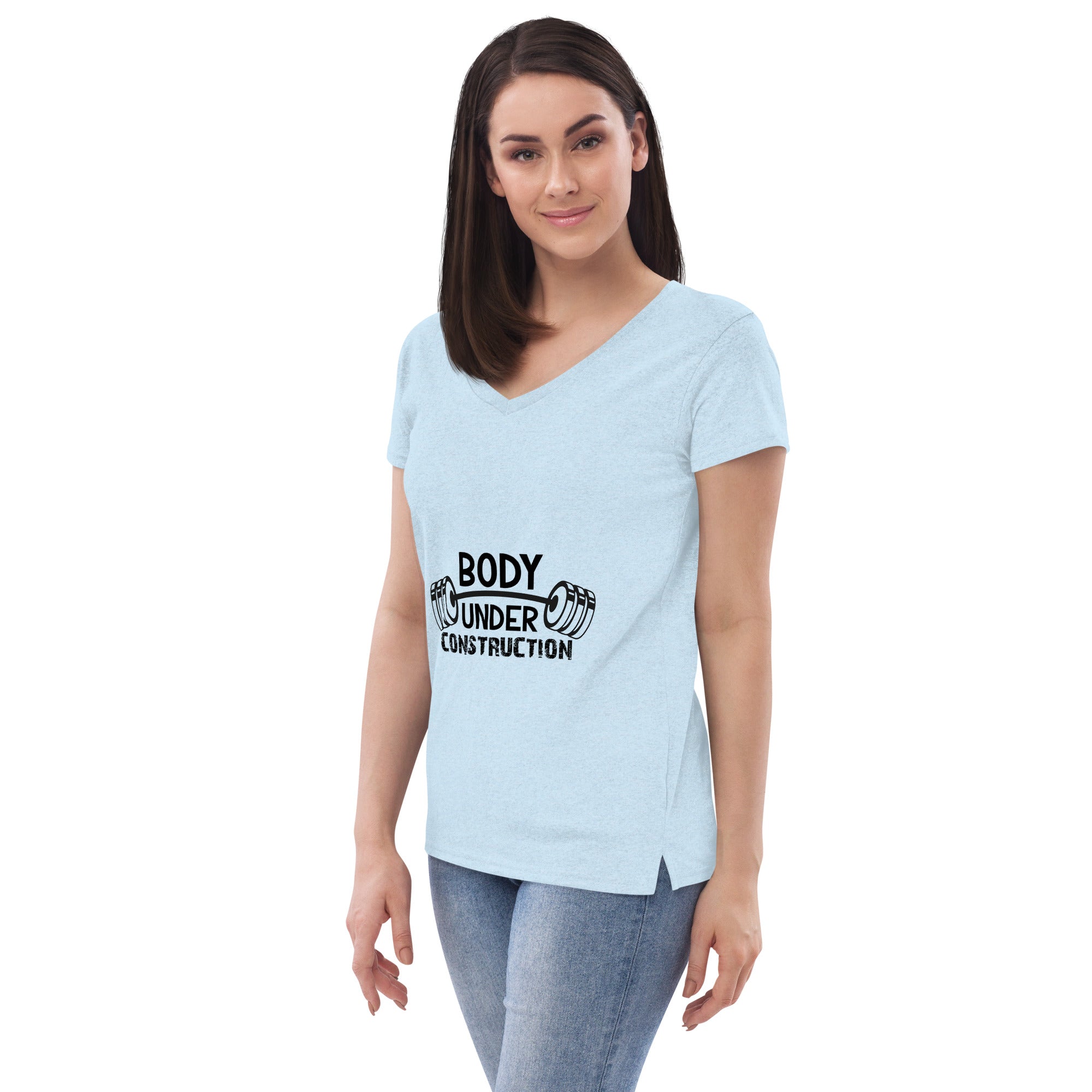 BODY UNDER CONSTRUCTION - Women’s recycled v-neck t-shirt