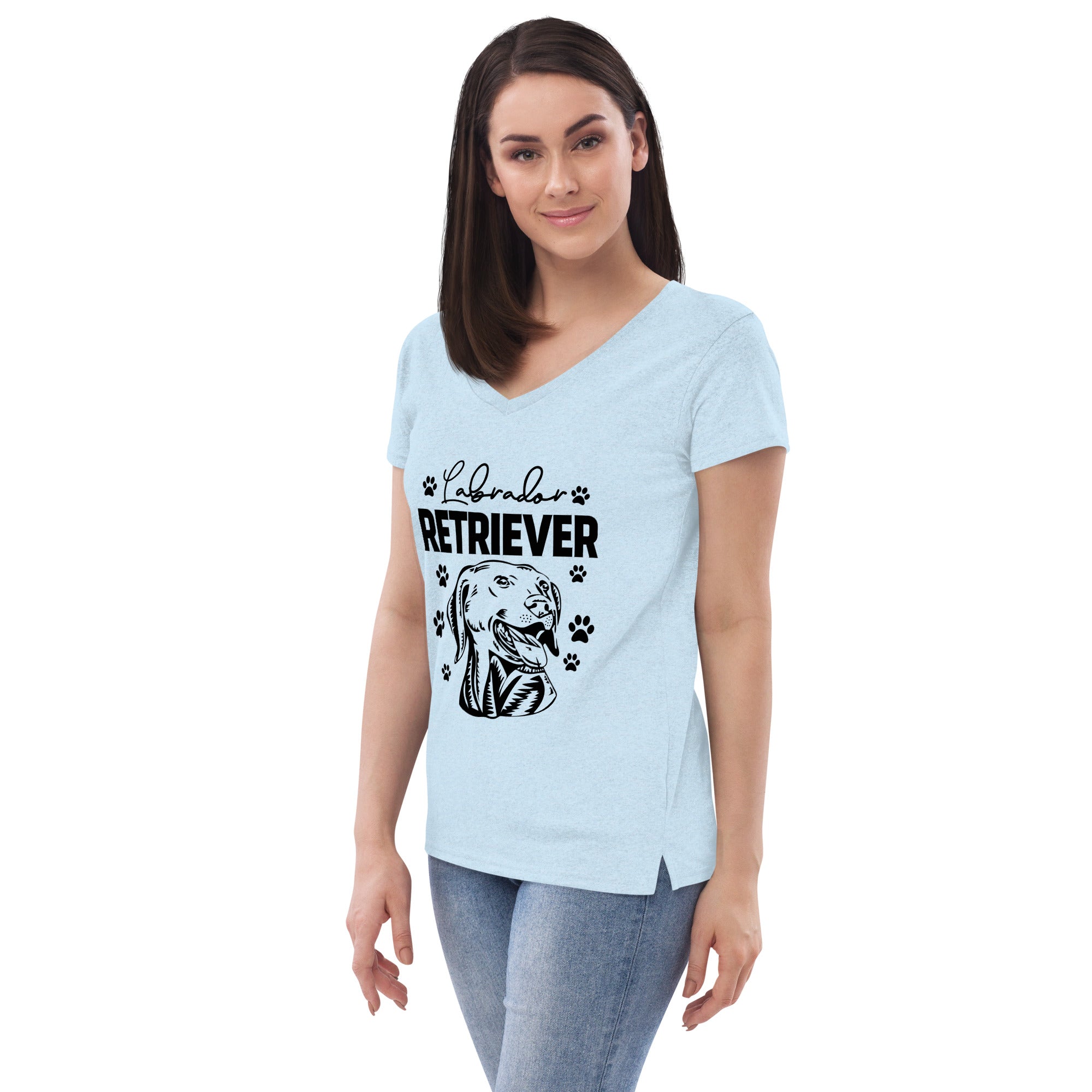 LABRADOR RETRIEVER - Women’s recycled v-neck t-shirt