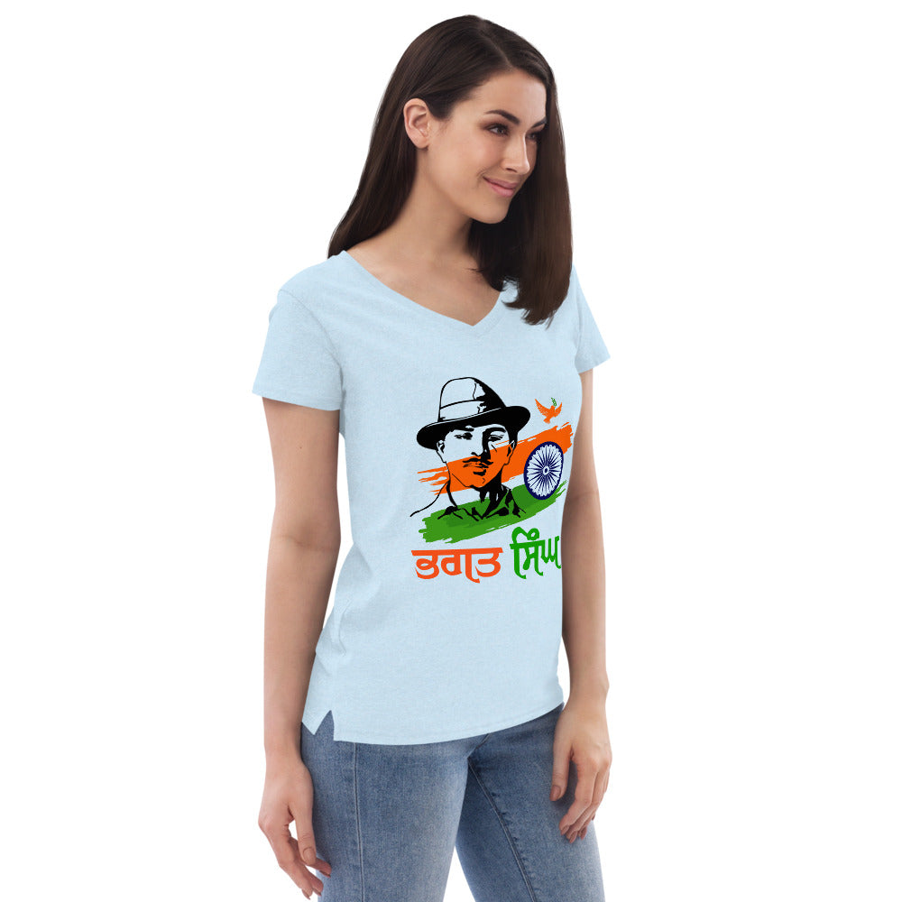 BHAGAT SINGH - Womenâ€™s recycled v-neck t-shirt