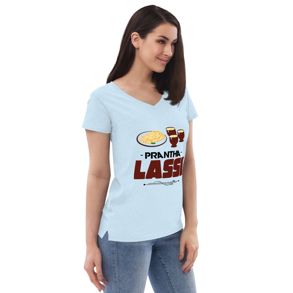 PRANTHA LASSI - Women’s recycled v-neck t-shirt