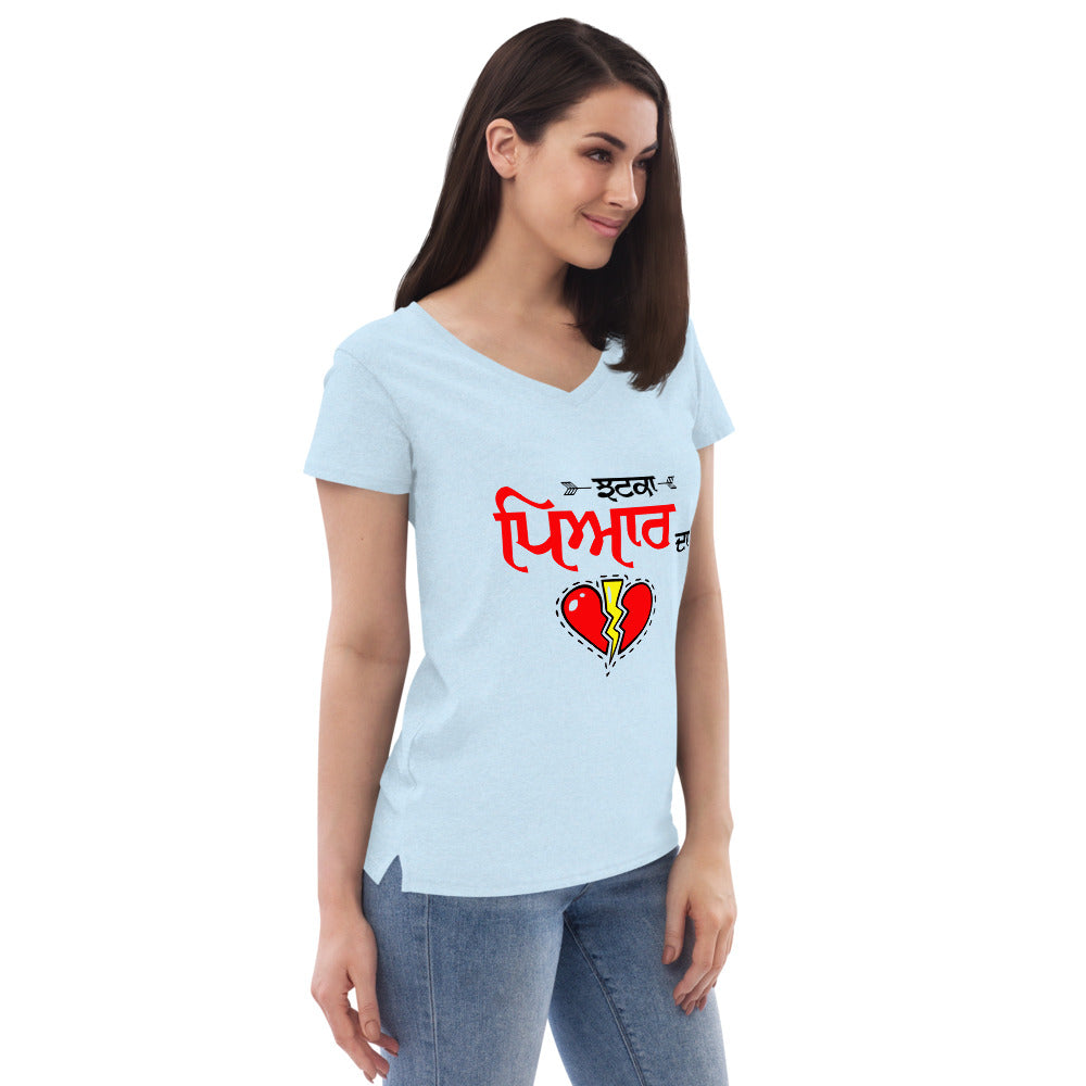 JHATKA PYAR DA - Women’s recycled v-neck t-shirt