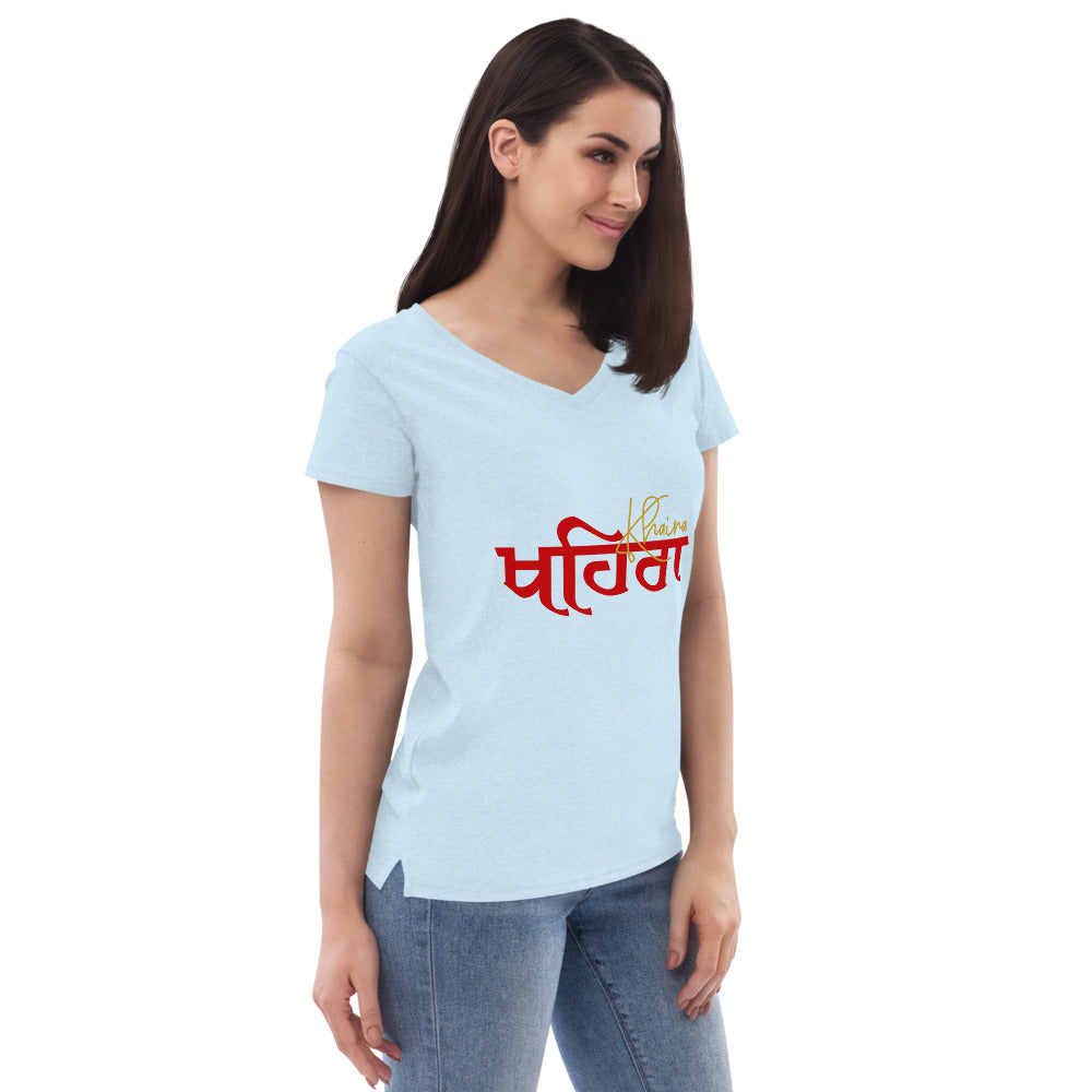 KHAIRA - Women’s recycled v-neck t-shirt