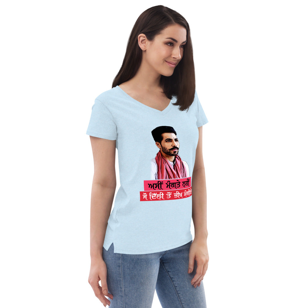 ASIN MANGTE NHI JO - Women’s recycled v-neck t-shirt