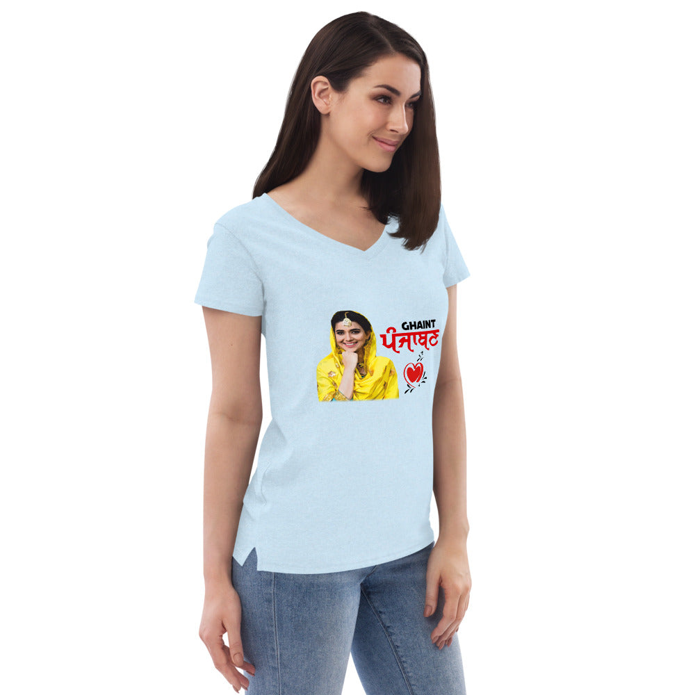 GHAINT PUNJABAN - Women’s recycled v-neck t-shirt