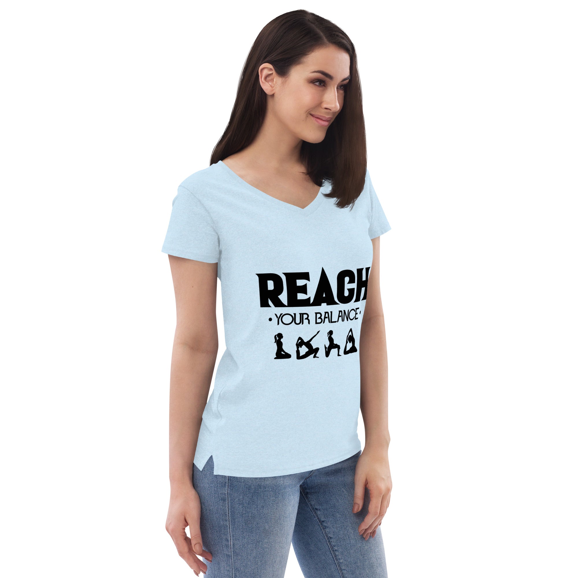 REACH YOUR BALANCE - Women’s recycled v-neck t-shirt