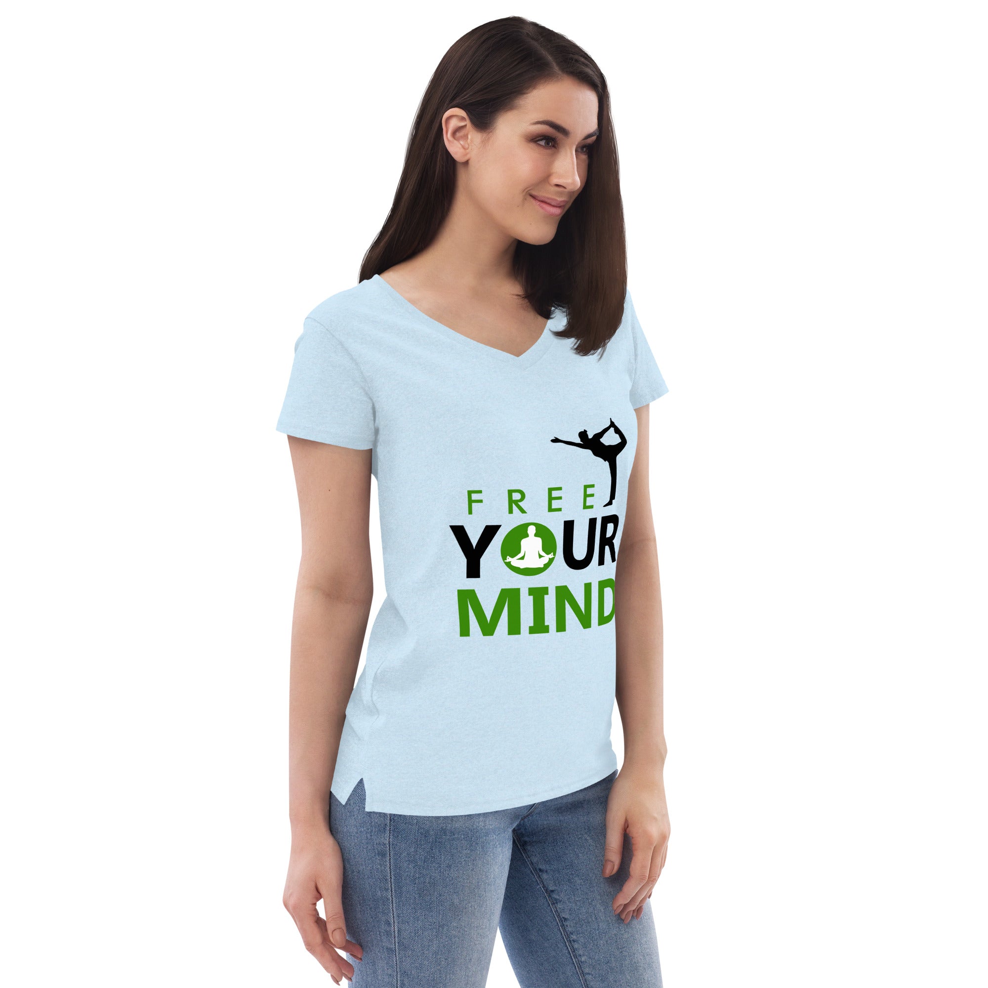 FREE YOUR MIND - Women’s recycled v-neck t-shirt