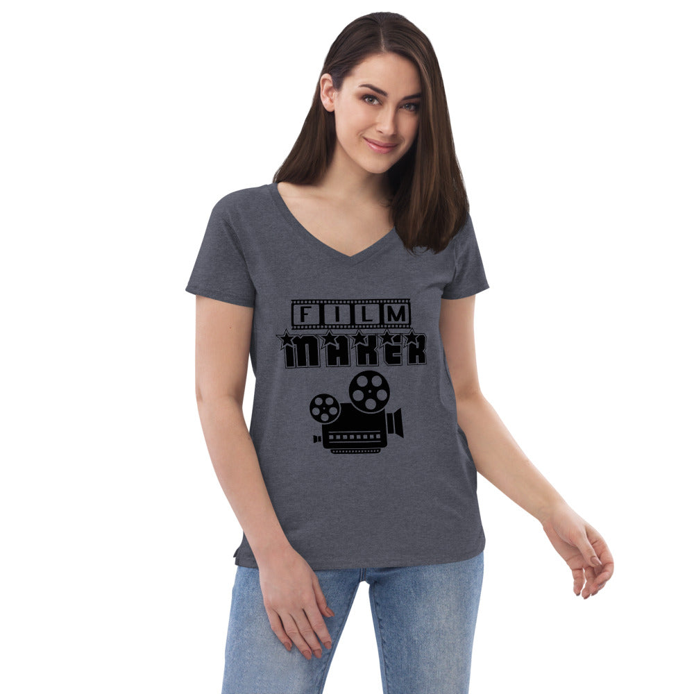 FILM MAKER - Womenâ€™s recycled v-neck t-shirt