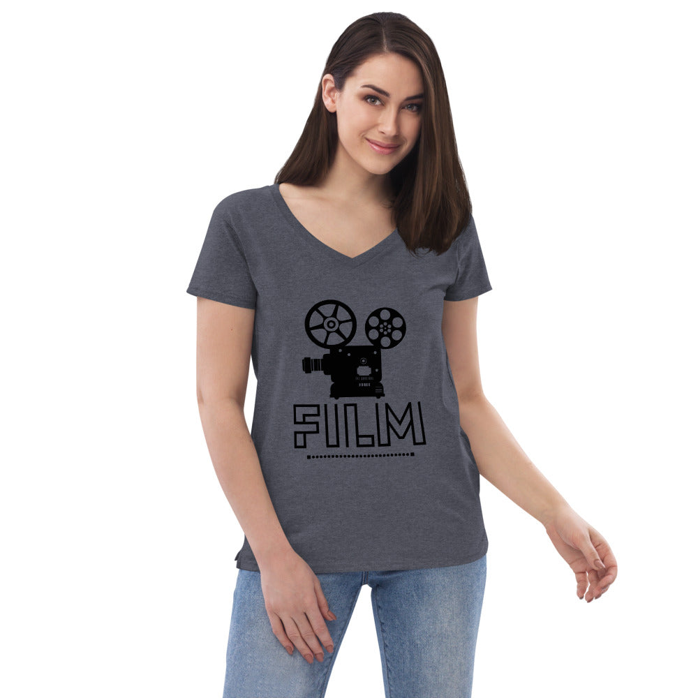 FILM - Womenâ€™s recycled v-neck t-shirt