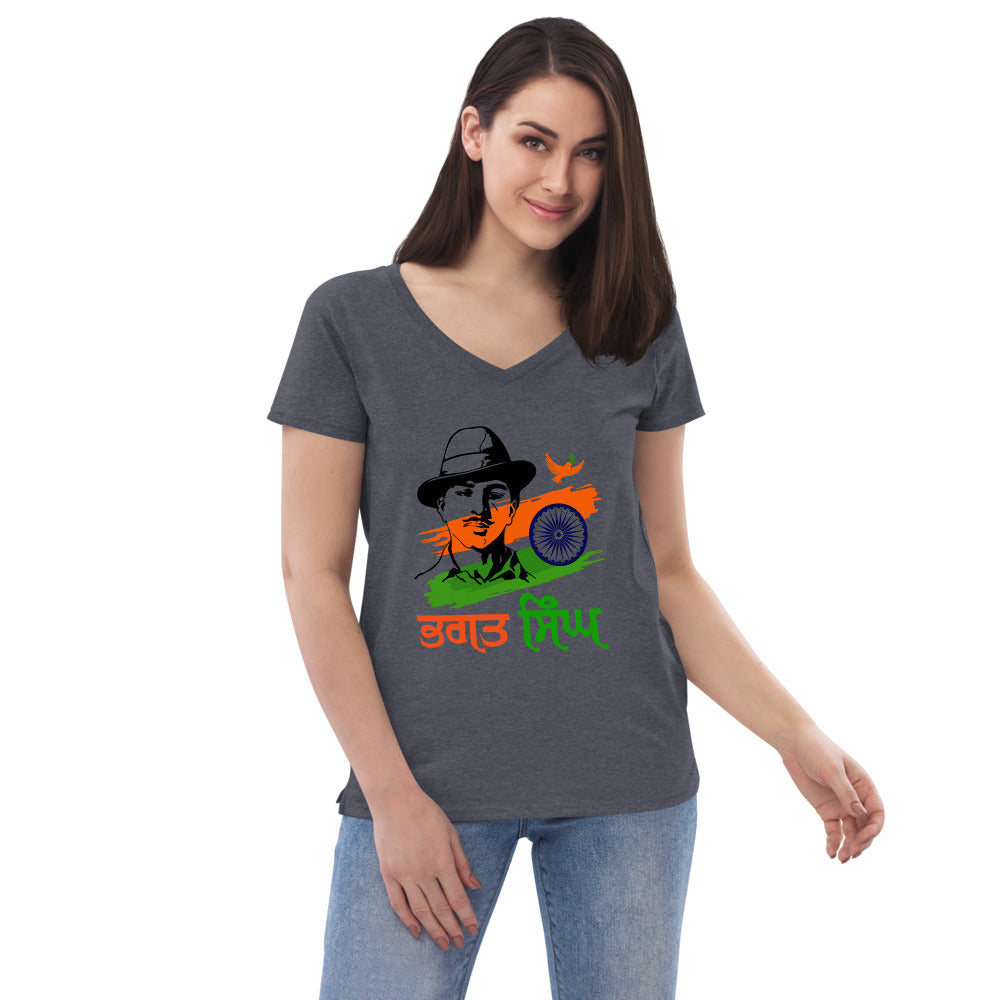 BHAGAT SINGH - Womenâ€™s recycled v-neck t-shirt