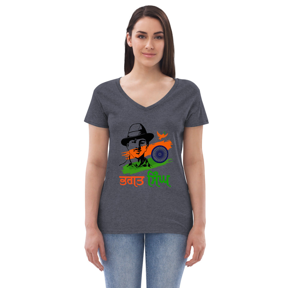 BHAGAT SINGH - Womenâ€™s recycled v-neck t-shirt