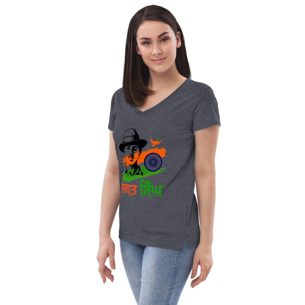 BHAGAT SINGH - Womenâ€™s recycled v-neck t-shirt