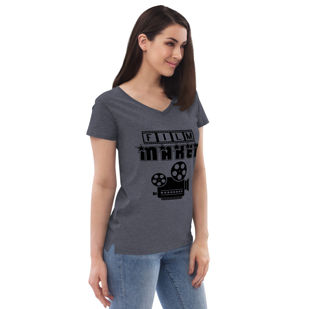 FILM MAKER - Womenâ€™s recycled v-neck t-shirt