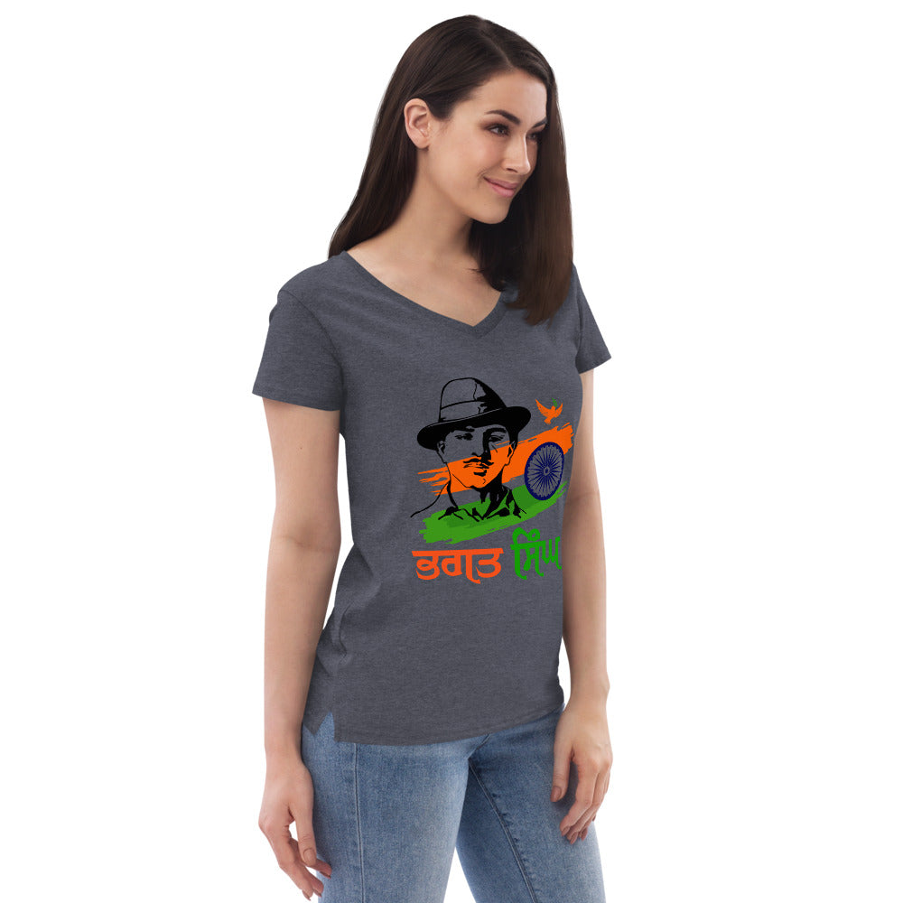 BHAGAT SINGH - Womenâ€™s recycled v-neck t-shirt