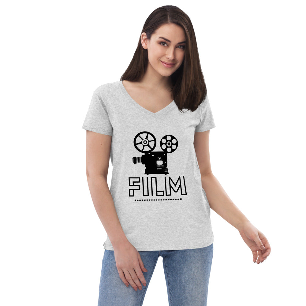 FILM - Womenâ€™s recycled v-neck t-shirt