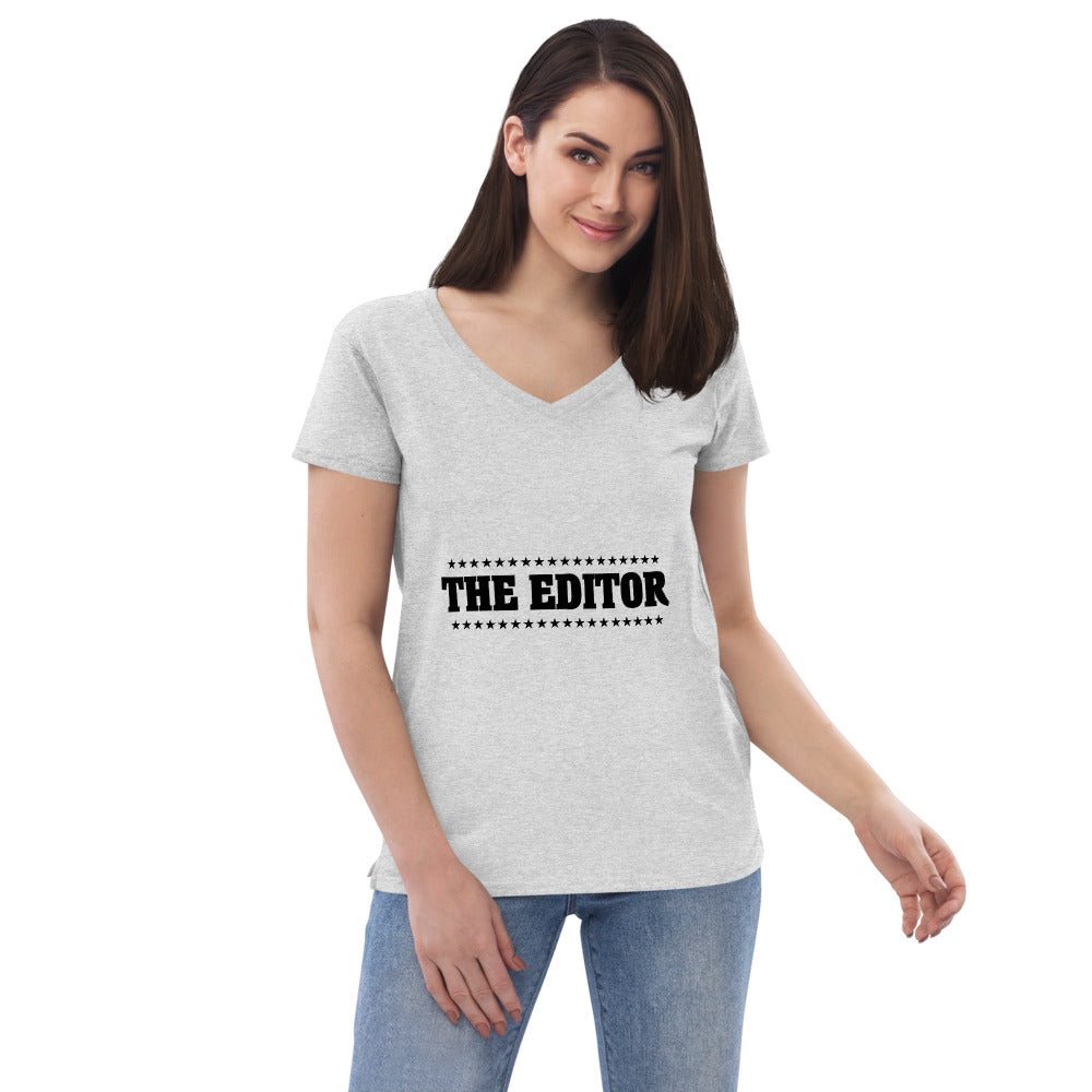 THE EDITOR - Womenâ€™s recycled v-neck t-shirt