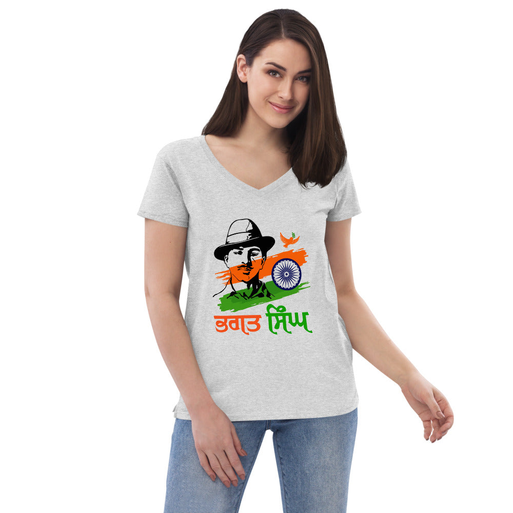 BHAGAT SINGH - Womenâ€™s recycled v-neck t-shirt