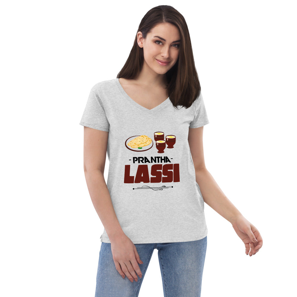 PRANTHA LASSI - Women’s recycled v-neck t-shirt