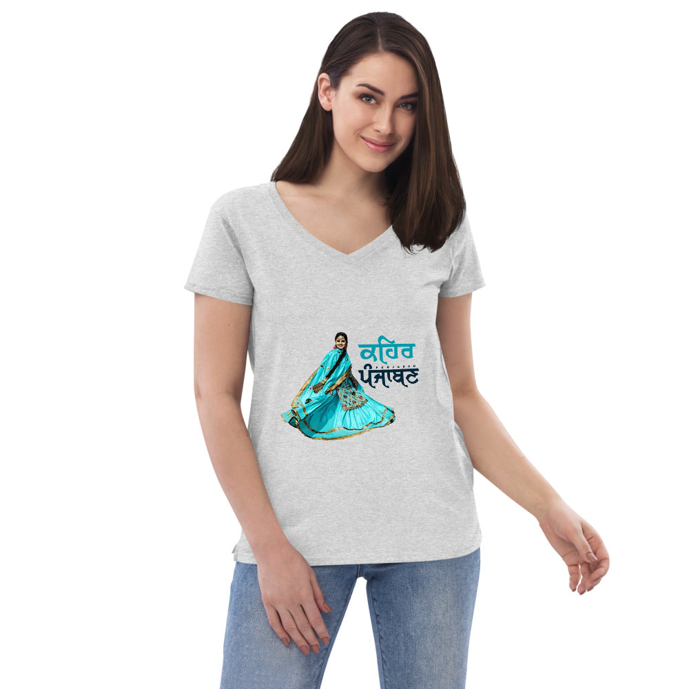 KEHAR PUNJABAN - Women’s recycled v-neck t-shirt