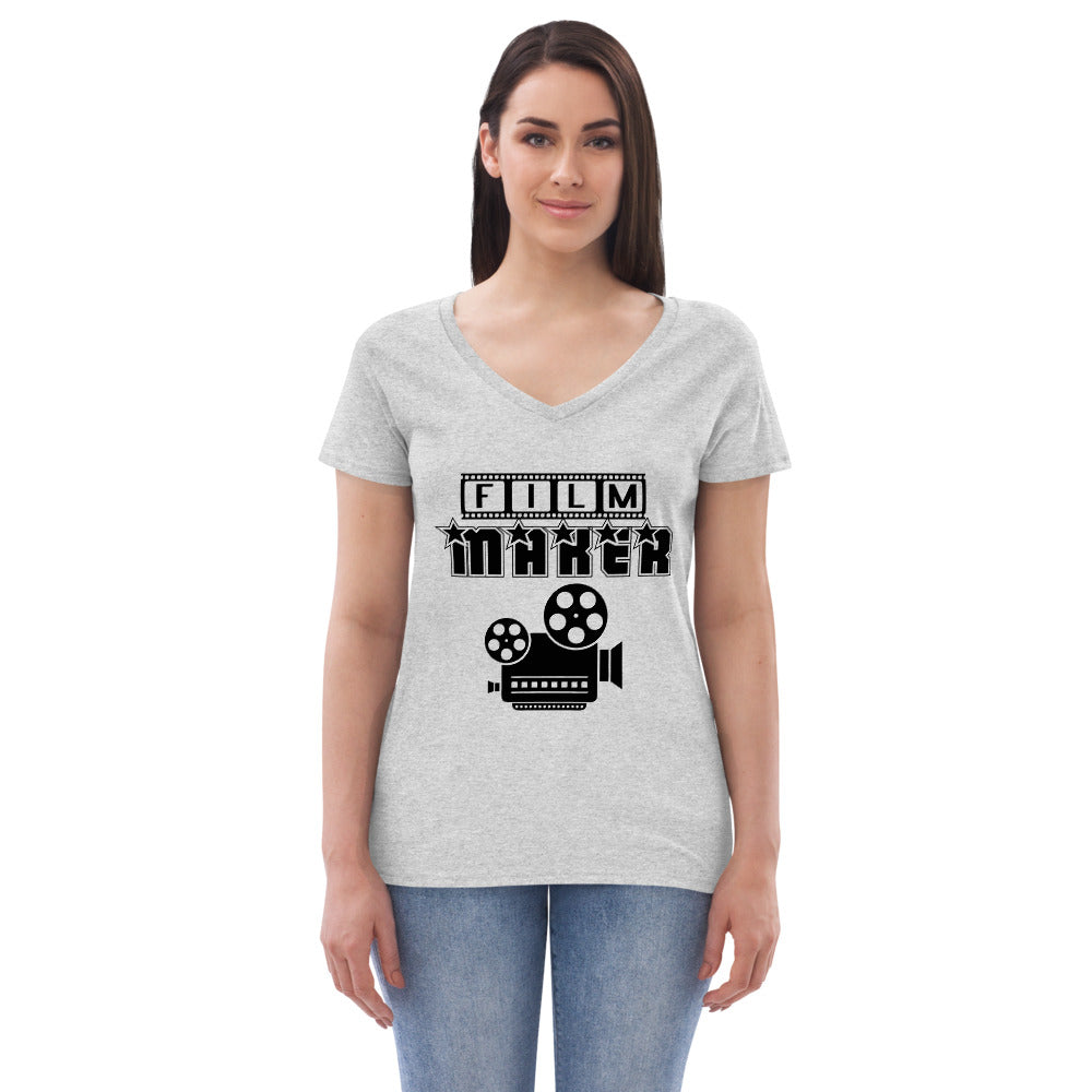 FILM MAKER - Womenâ€™s recycled v-neck t-shirt