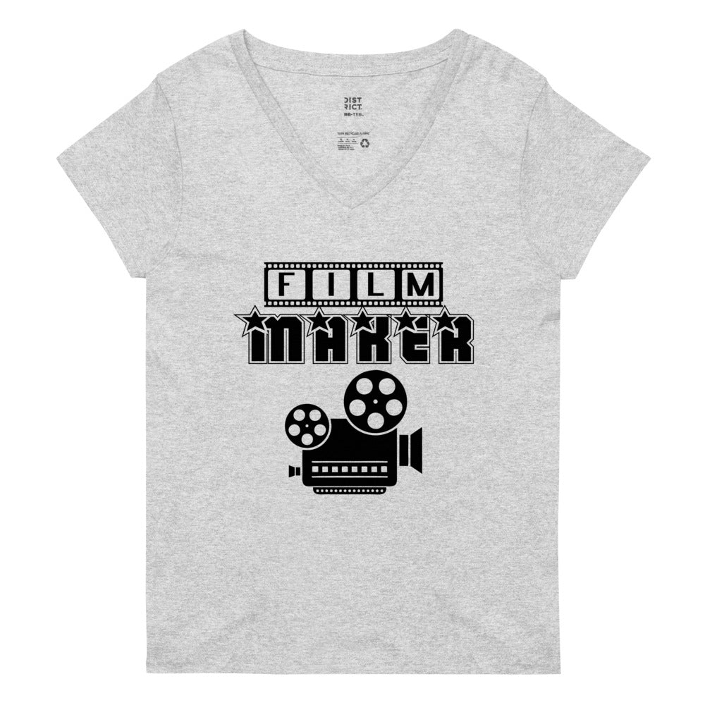 FILM MAKER - Womenâ€™s recycled v-neck t-shirt