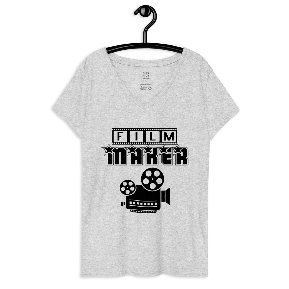 FILM MAKER - Womenâ€™s recycled v-neck t-shirt