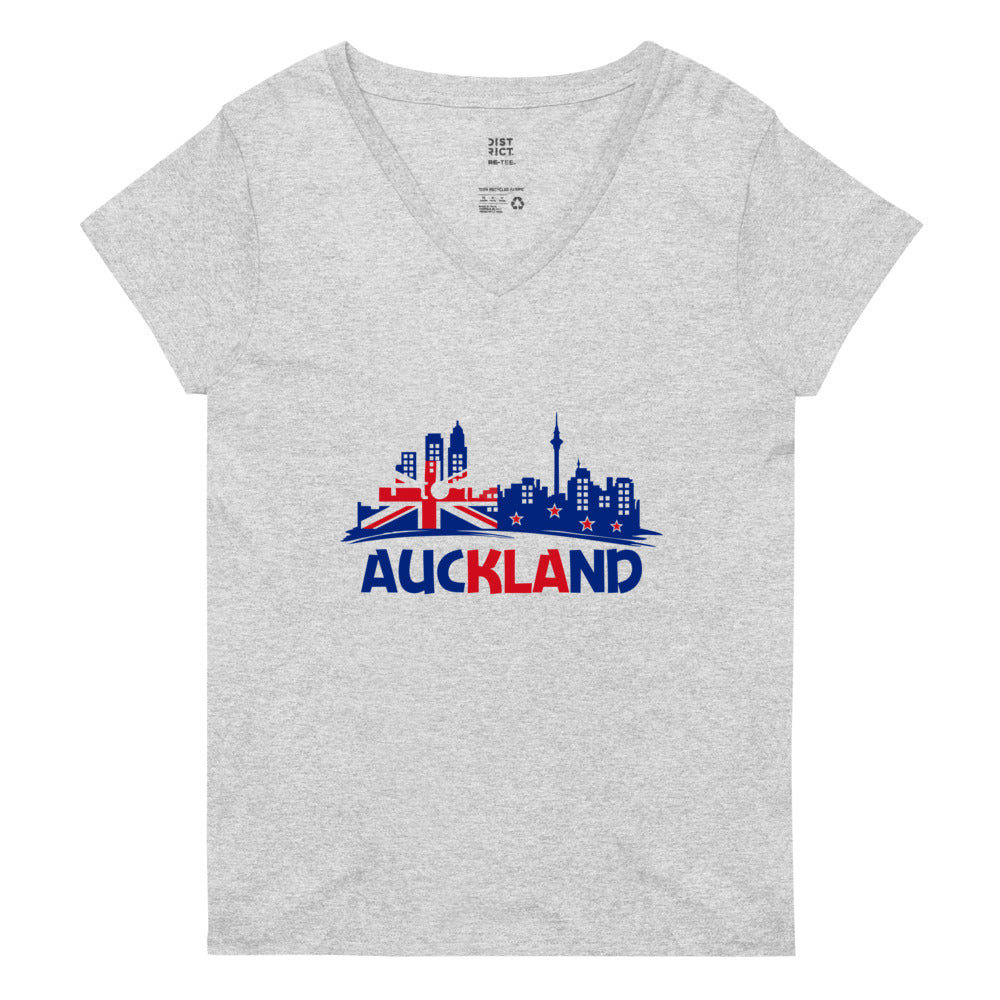 AUCKLAND - Womenâ€™s recycled v-neck t-shirt