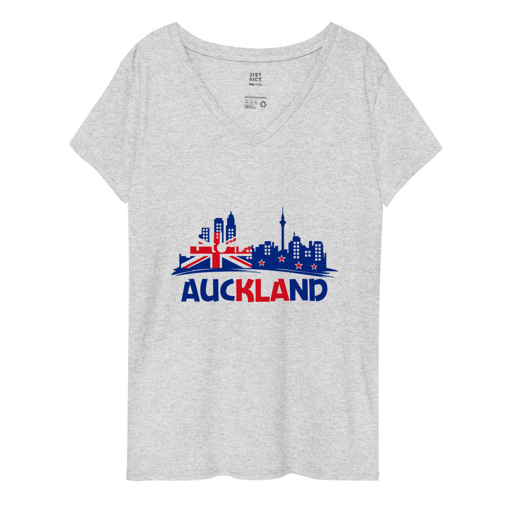 AUCKLAND - Womenâ€™s recycled v-neck t-shirt